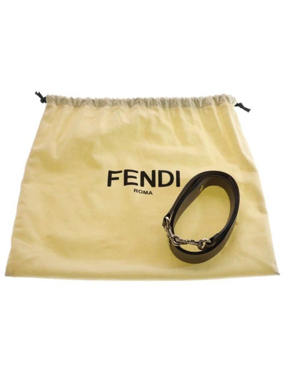 Fendi by the Way Medium 2-Way Shoulder Bag Greige Leather Silver - Picture 8 of 8